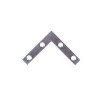 BRACE CORNER FLT STL 2X3/8 ZN