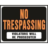 SIGN NO TRESPASSING JUMBOPLAST