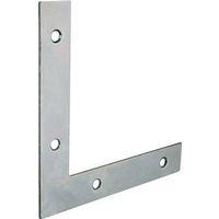 BRACE CNR FLT STL 4INX5/8IN ZN