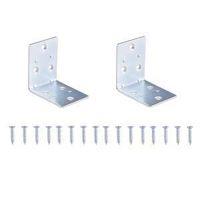 BRACE CNR DBL WIDE 2IN ZN PLTD