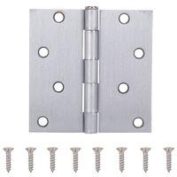 HINGE DOOR SQ RES 4IN SAT CHRM