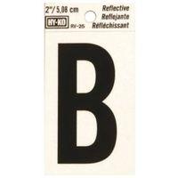 LETTER HOUSE B 2IN REFL BLK