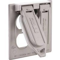 WALLPLATE COVER 2-DPLX GRY 2G