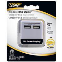 CHARGER USB 2-PORT3.4A W/LIGHT