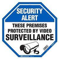 SIGN PLST SCRTY SRVIL BL 12X12