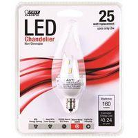BULB LED BENT-TIP CAND CLR 2W