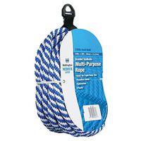 ROPE POLYP BRD BLU/WHT 3/8X50