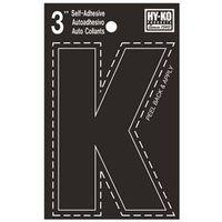 LETTER HOUSE K 3IN  VINYL BLK