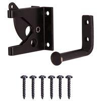LATCH GATE OUTSWING BLK