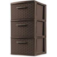 TOWER 3 DRAWER WEAVE EXPRESSO