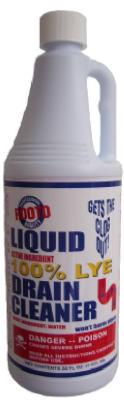 LIQUID DRAIN CLEANER  32 OZ FROM ROOTO CORP
