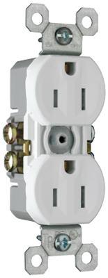 15A WHT DPLX RECEPTACLE
