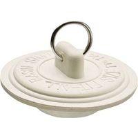 DRAIN STOPPER WHT RUBB 1-1-3/8
