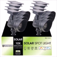LIGHT SOLAR FLOOD BLACK 10X