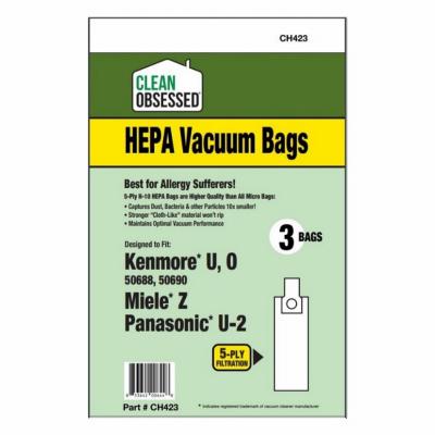 Vacuum Cleaner Filter  Type U O Z HEPA  3-Pk.