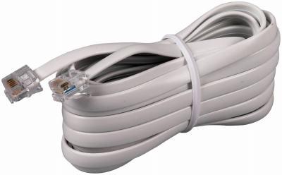 15' WHT MOD LINE CORD