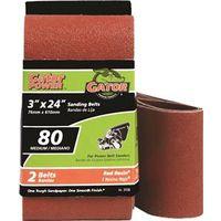 3X24IN 80GRIT ALUM OX BELT 2PK