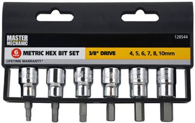 MM 6PC METRIC HEX BITS
