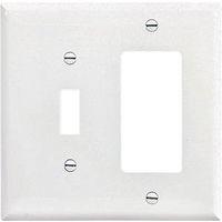 WALL PLATE 2G TGL/DECR MID WHT