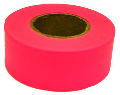 150' GLO PNK FLAG TAPE