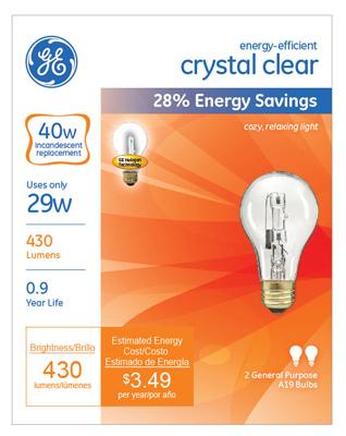 GE2PK 29W CLR HALO BULB