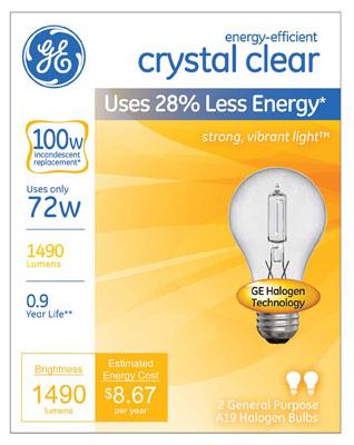 GE2PK 72W CLR HALO BULB