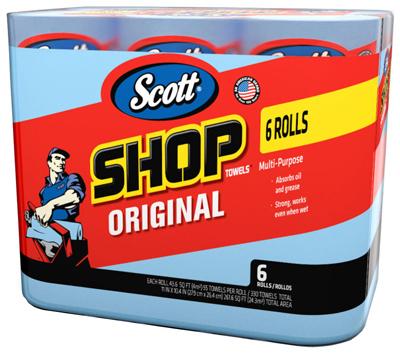 6PK BLU Shop Towel