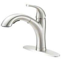 FAUCET KTN PULL OUT 1-HNDL SS