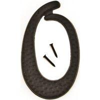 NUMBER HOUSE 0 ALUM 3IN BLACK