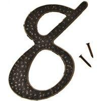 NUMBER HOUSE 8 ALUM 3IN BLACK