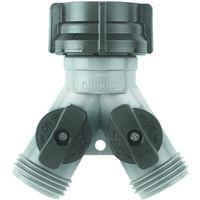Y-CONNECTOR NYLON W/SHUT OFF
