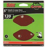 5" 5HOLE HOOK/LOOP 120GRIT 5PK