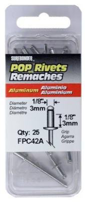 25PK SHORT ALU RIVET