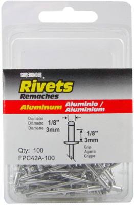 100PK SHORT ALU RIVET