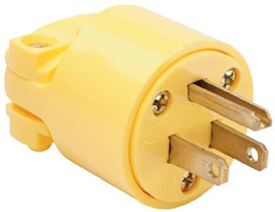 15A YEL HD VINYL PLUG