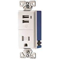 RECEPTACLE USB CHARGE WHITE