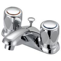 FAUCET LAV 4IN 2HNDL ROUND CHR