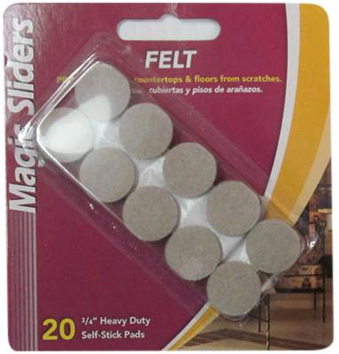 20PK 3/4" Oat Felt Pad