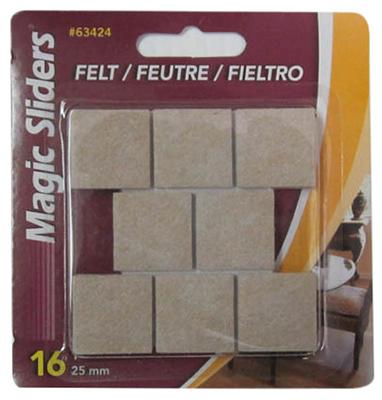 16PK 1" Oat SQ Felt Pad