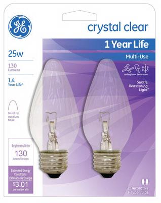 GE2PK 25W CLR Flam Bulb