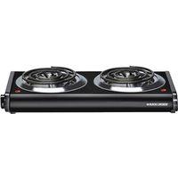PLATE HOT DBL BURNER BLK