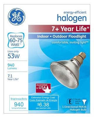 GE 53W PAR38 HALO BULB