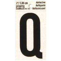 LETTER HOUSE Q 2IN REFL BLK