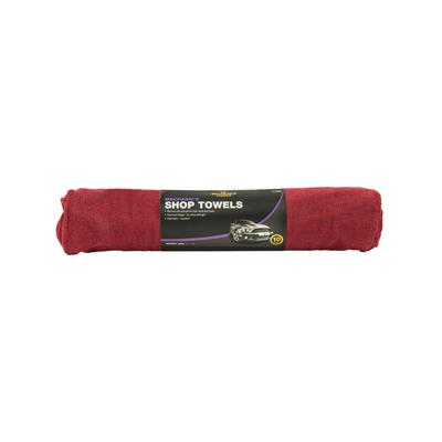 10PK RED SHOP TOWEL