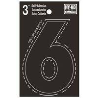 NUMBER HOUSE 6 3IN  VINYL BLK