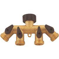 MANIFOLD FAUCET BRS 4WAY