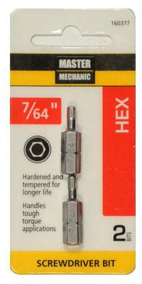 MM 2PK7/64"Hex Key1"Bit