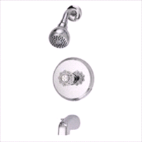 FAUCET TUB/SHOWER SGL HDL CHRM