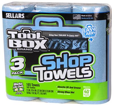 TOOL 3PK BLU SHOP TOWEL