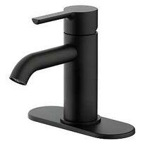 FAUCET LAVATORY SNGL HNDL MBLK